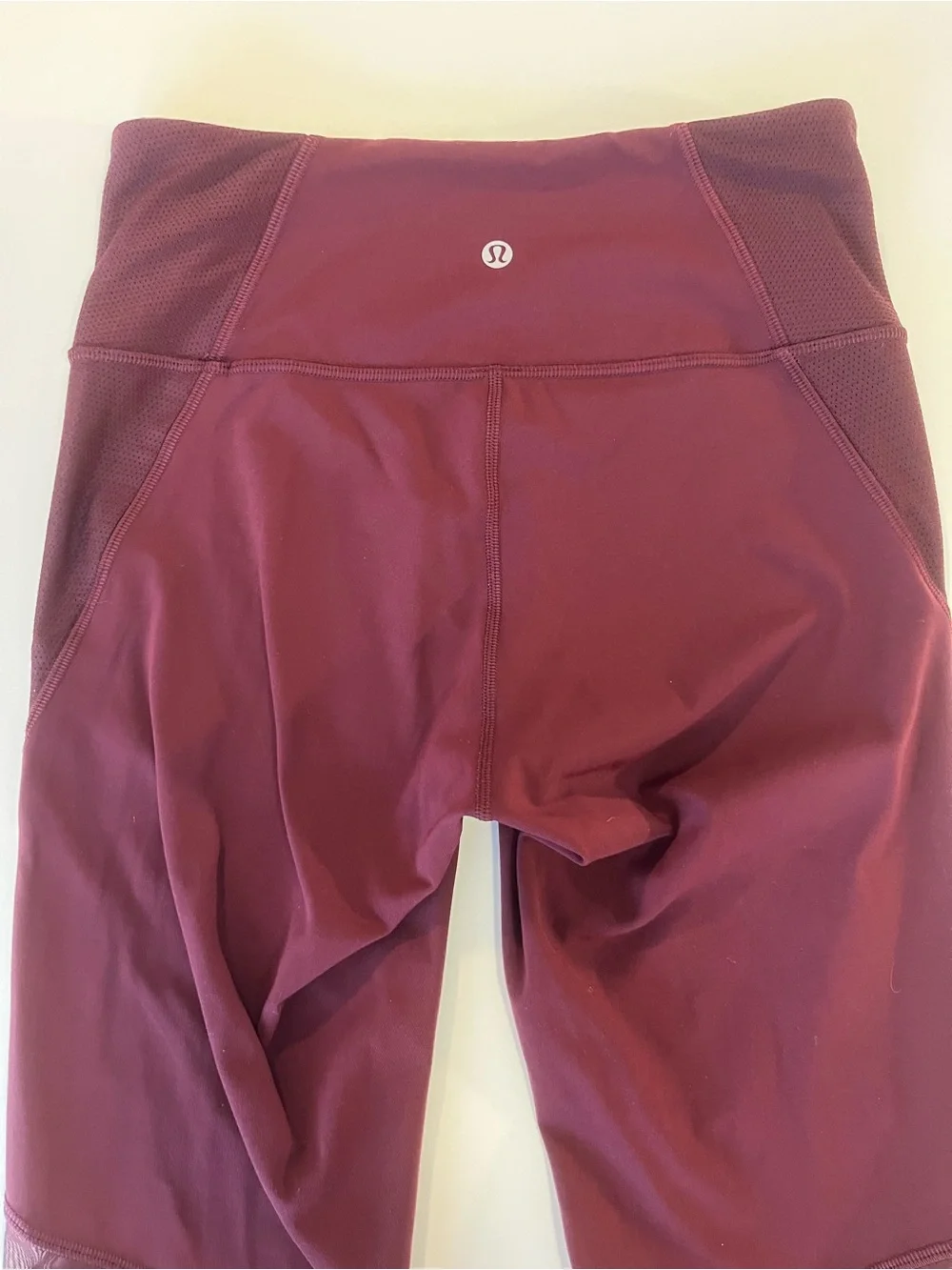 Lululemon Wunder Under High-Rise Tight 28” Mesh Garnet Burgundy Leggings Size 6